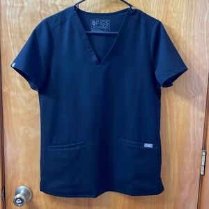 NWOT Figs two pocket women’s black scrub top